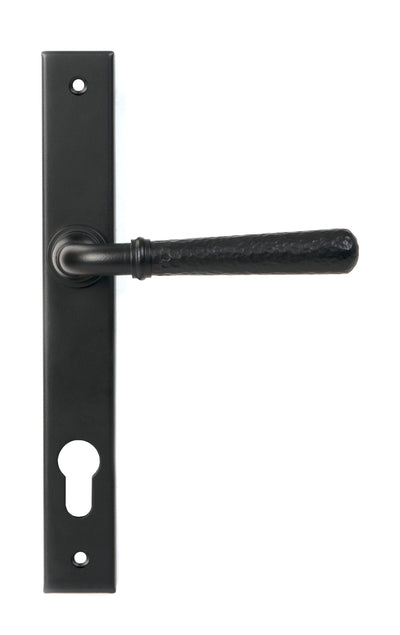 From The Anvil 46388 - Matt Black Hammered Newbury Slimline Espag. Lock Set