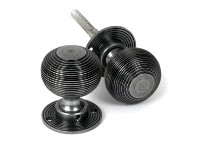 From The Anvil 46403 - Pewter Heavy Beehive Mortice/Rim Knob Set