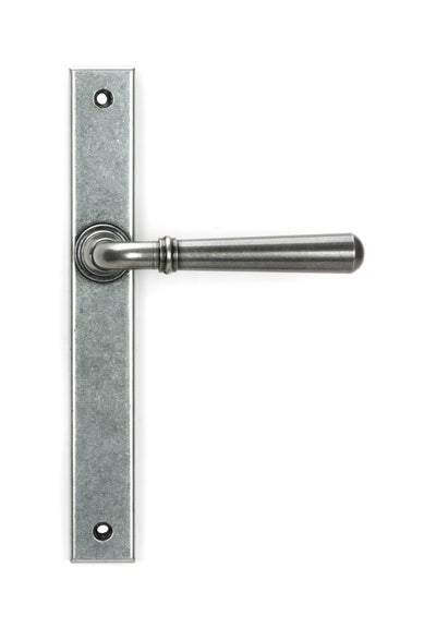 From The Anvil 46412 - Pewter Newbury Slimline Lever Espag. Latch Set