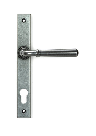 From The Anvil 46414 - Pewter Newbury Slimline Lever Espag. Lock Set