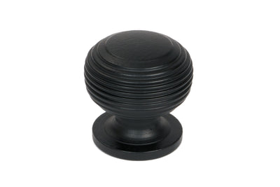 From The Anvil 46466 - Matt Black Beehive Cabinet Knob 30mm