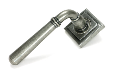 From The Anvil 46470 - Pewter Newbury Lever on Rose Set (Square)