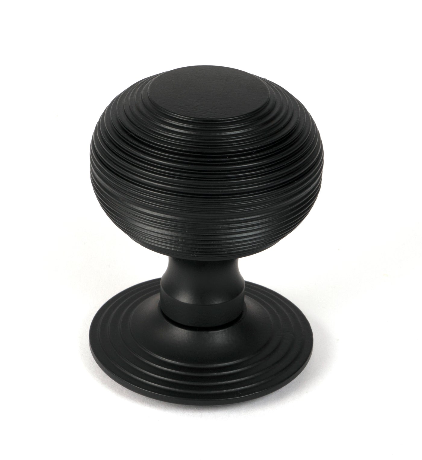 From The Anvil 46660 - Matt Black Beehive Centre Door Knob