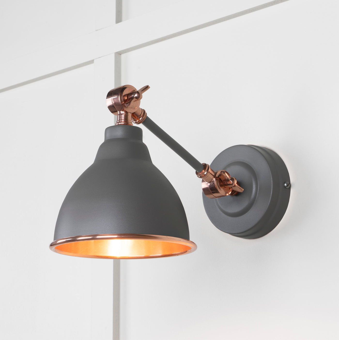 From The Anvil 49714SBL - Smooth Copper Brindley Wall Light in Bluff