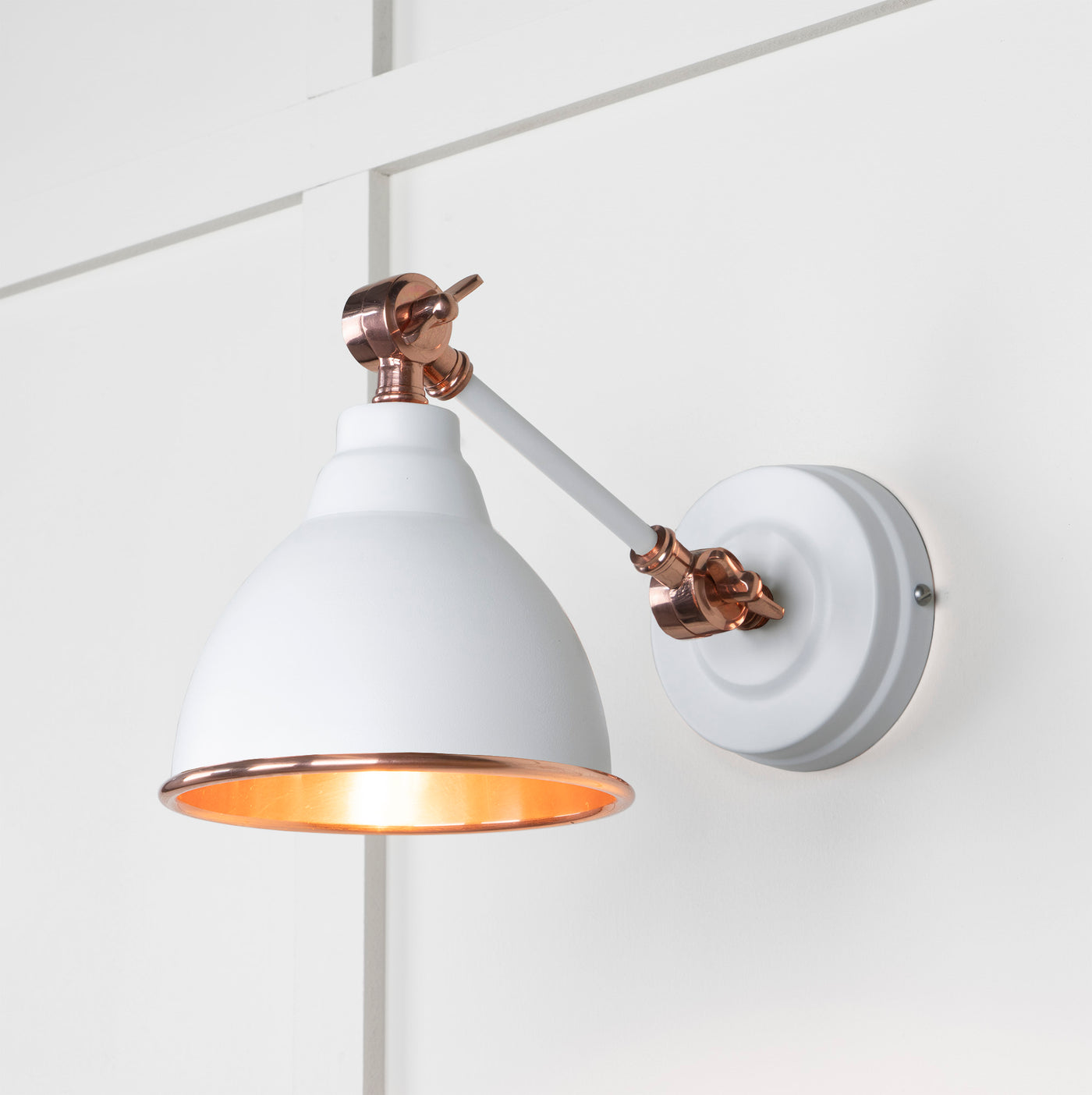 From The Anvil 49714SF - Smooth Copper Brindley Wall Light in Flock