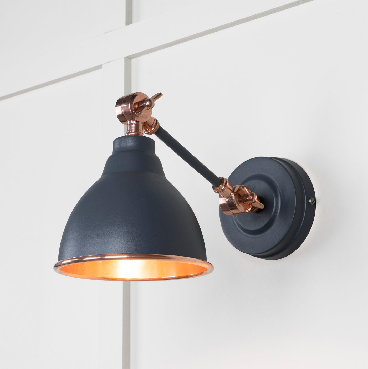 From The Anvil 49714SSL - Smooth Copper Brindley Wall Light in Slate