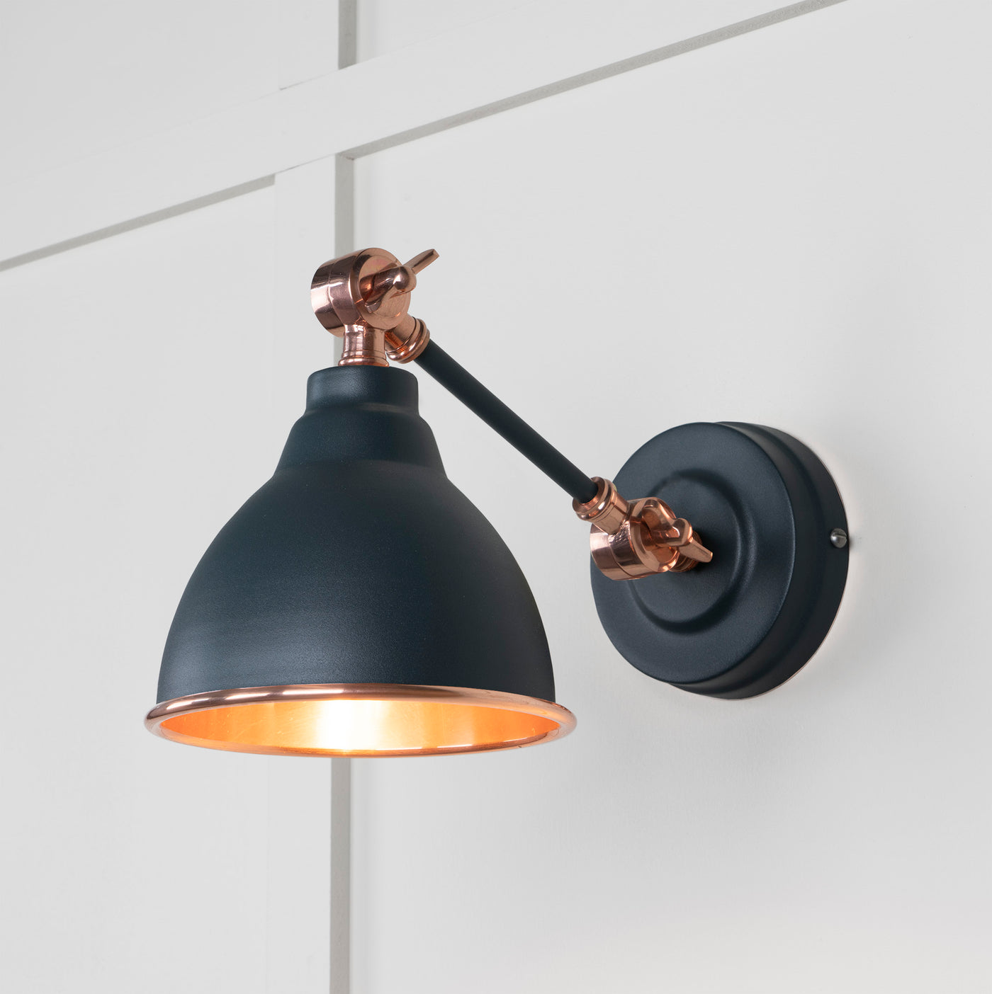 From The Anvil 49714SSO - Smooth Copper Brindley Wall Light in Soot