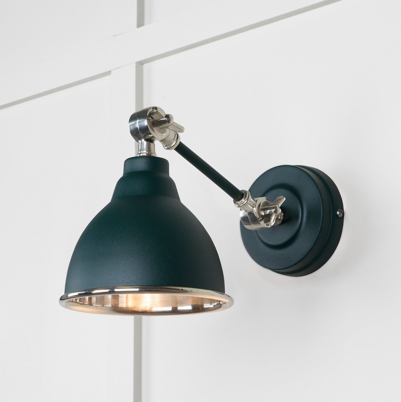 From The Anvil 49715SDI - Smooth Nickel Brindley Wall Light in Dingle