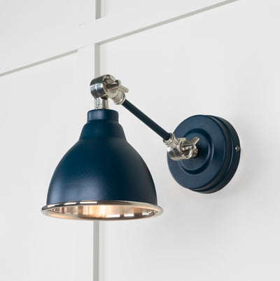 From The Anvil 49715SDU - Smooth Nickel Brindley Wall Light in Dusk