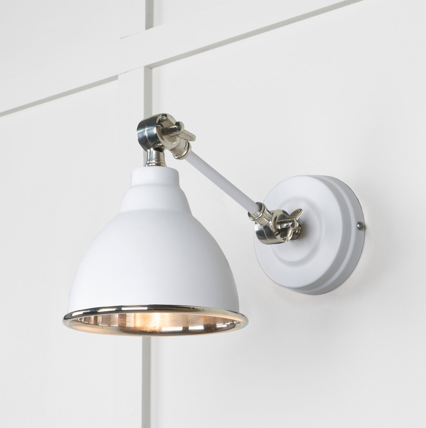 From The Anvil 49715SF - Smooth Nickel Brindley Wall Light in Flock