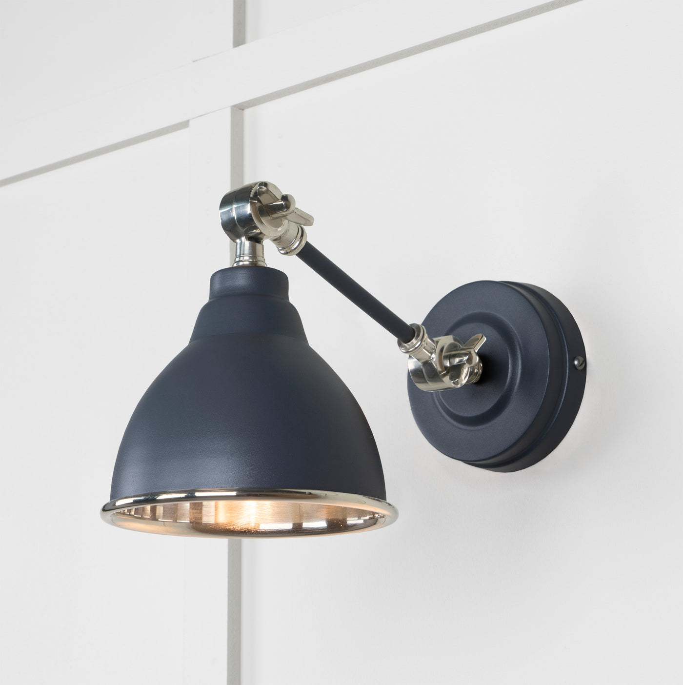 From The Anvil 49715SSL - Smooth Nickel Brindley Wall Light in Slate