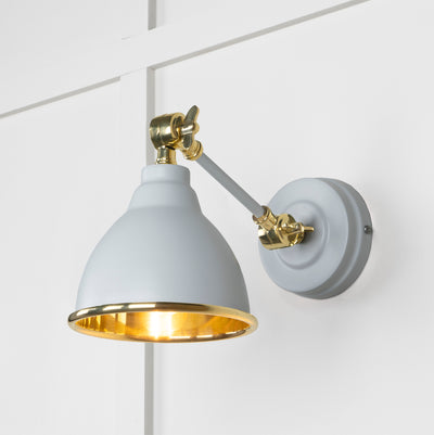 From The Anvil 49716SBI - Smooth Brass Brindley Wall Light in Birch