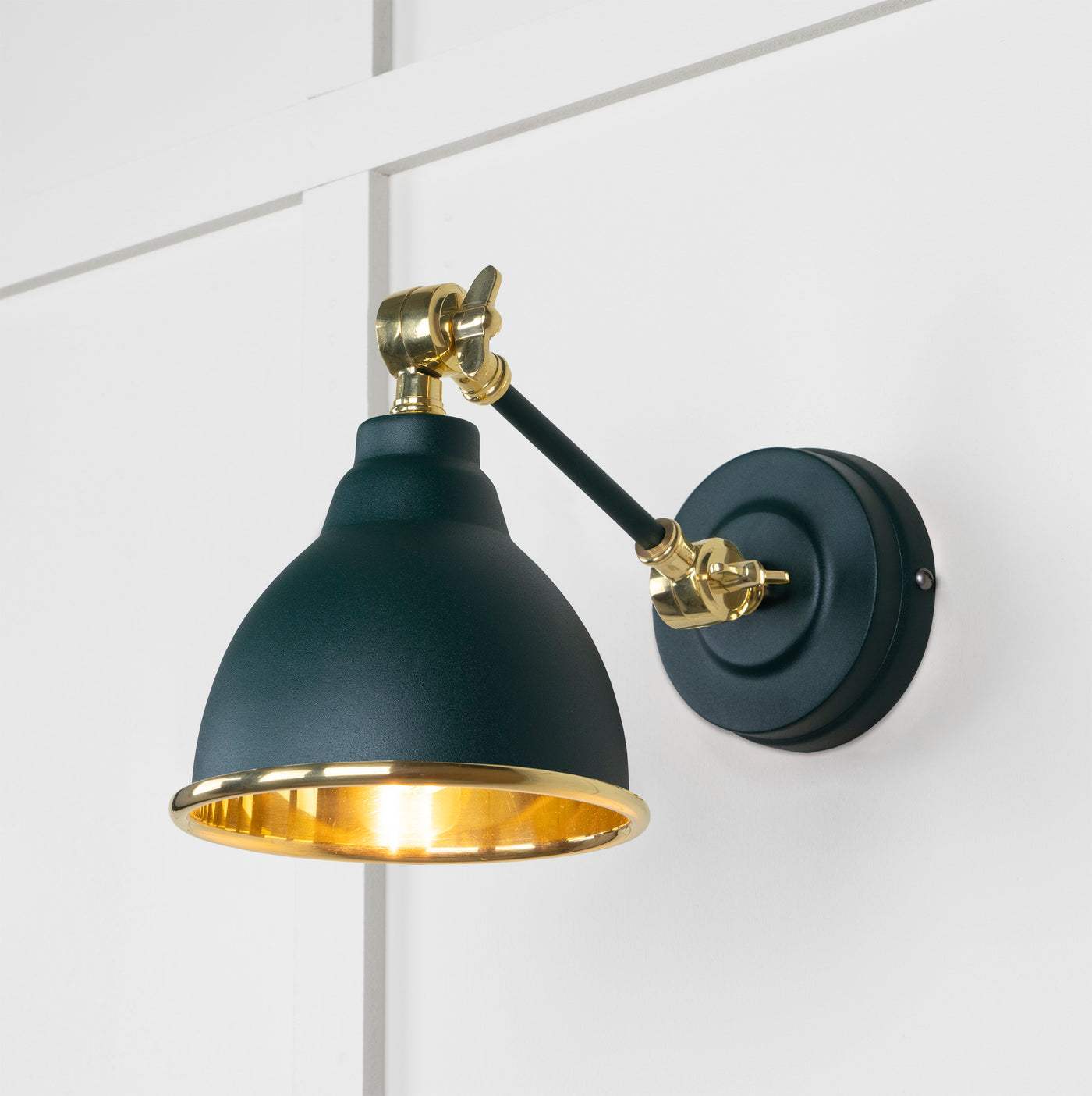 From The Anvil 49716SDI - Smooth Brass Brindley Wall Light in Dingle