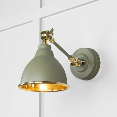 From The Anvil 49716STU - Smooth Brass Brindley Wall Light in Tump