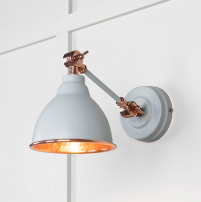 From The Anvil 49717SBI - Hammered Copper Brindley Wall Light in Birch