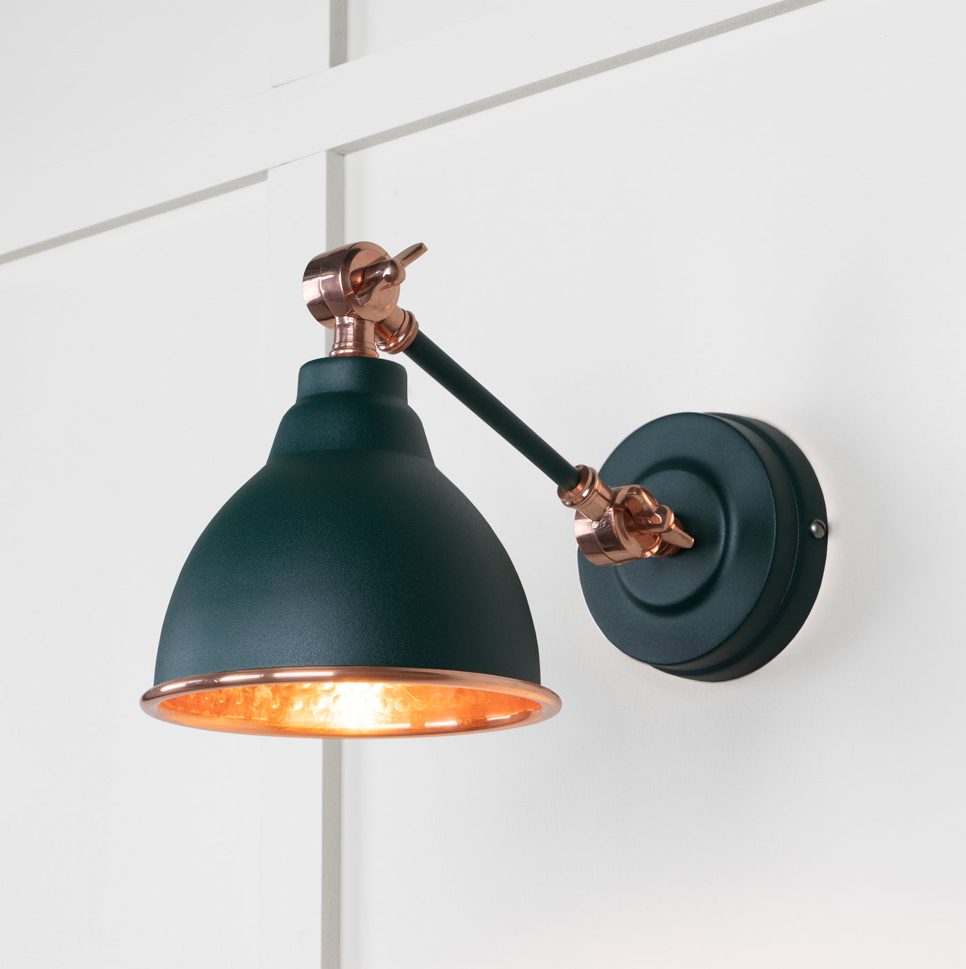 From The Anvil 49717SDI - Hammered Copper Brindley Wall Light in Dingle