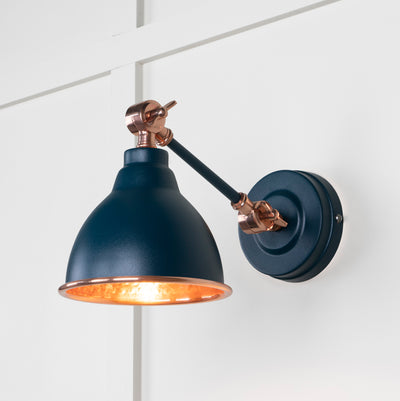 From The Anvil 49717SDU - Hammered Copper Brindley Wall Light in Dusk