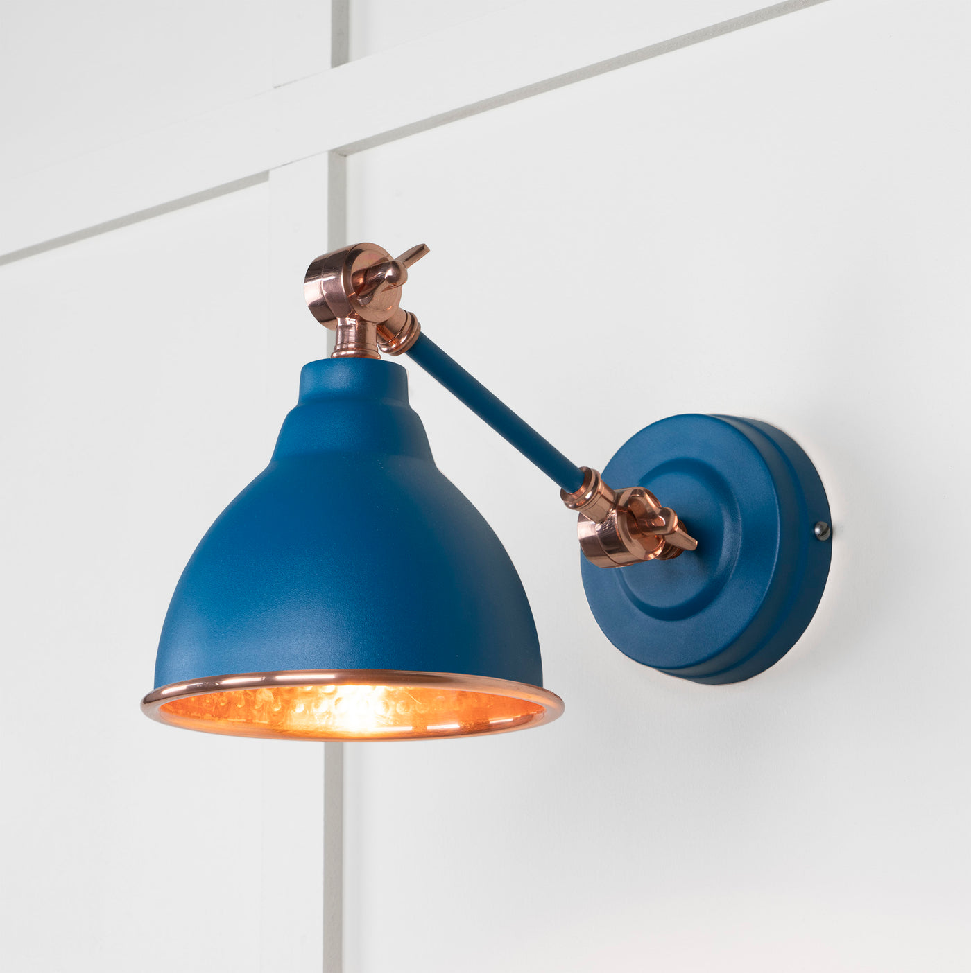 From The Anvil 49717SU - Hammered Copper Brindley Wall Light in Upstream