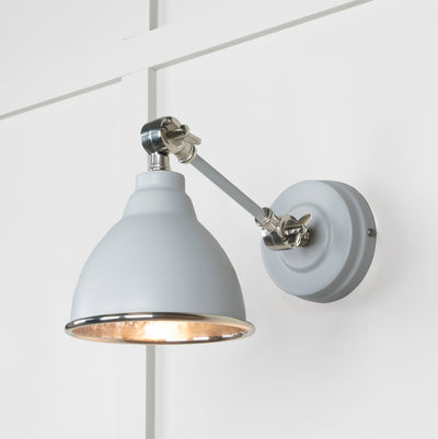 From The Anvil 49718SBI - Hammered Nickel Brindley Wall Light in Birch