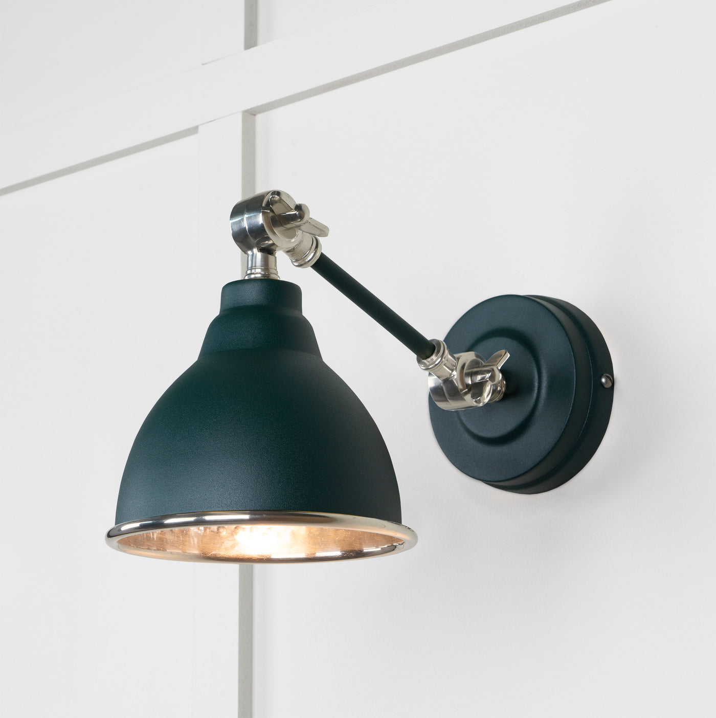 From The Anvil 49718SDI - Hammered Nickel Brindley Wall Light in Dingle