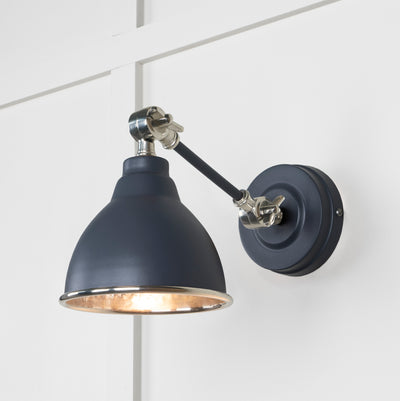 From The Anvil 49718SSL - Hammered Nickel Brindley Wall Light in Slate