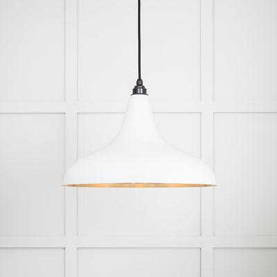 From The Anvil 49722SF - Smooth Brass Frankley Pendant in Flock