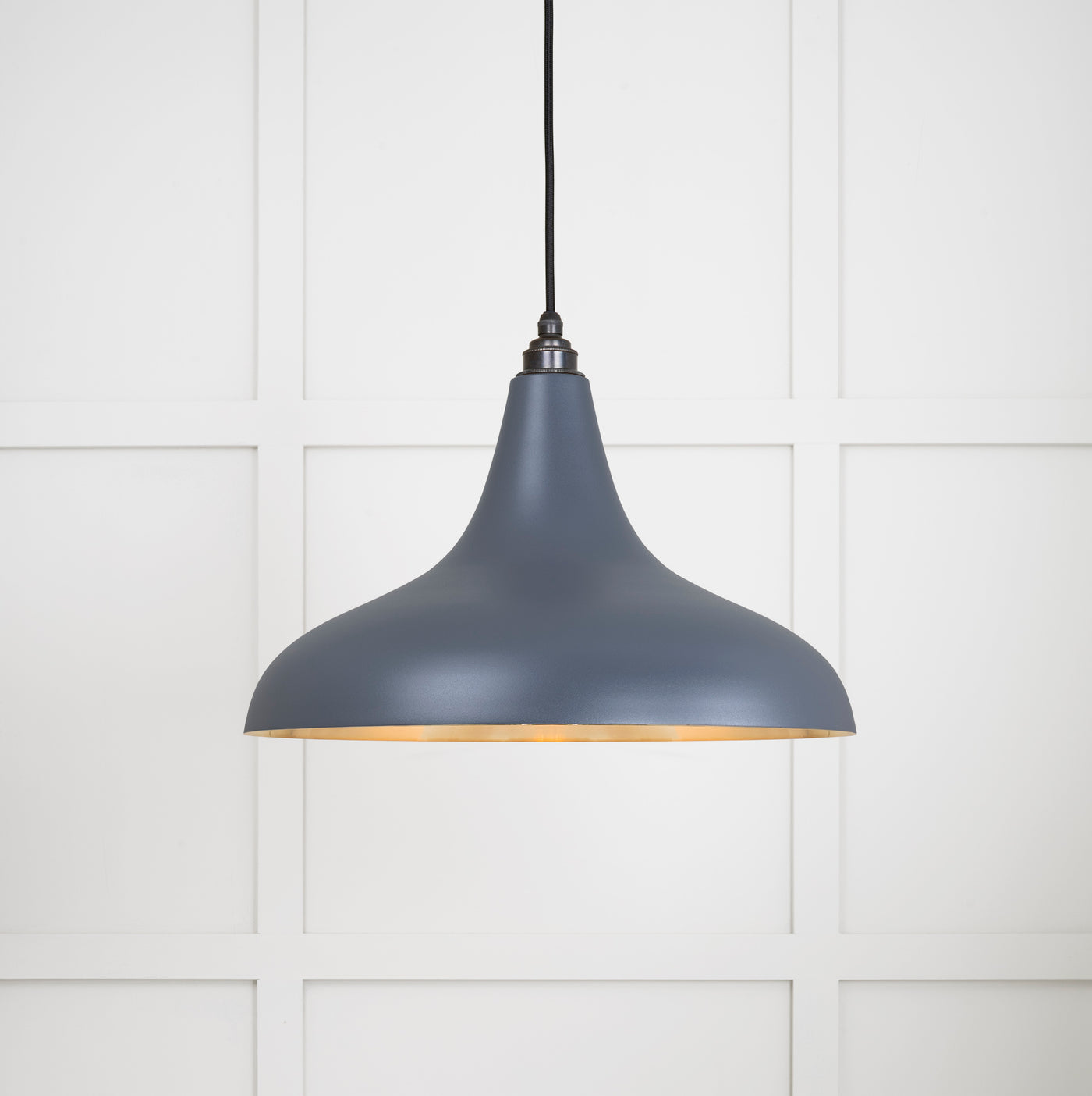 From The Anvil 49722SSL - Smooth Brass Frankley Pendant in Slate