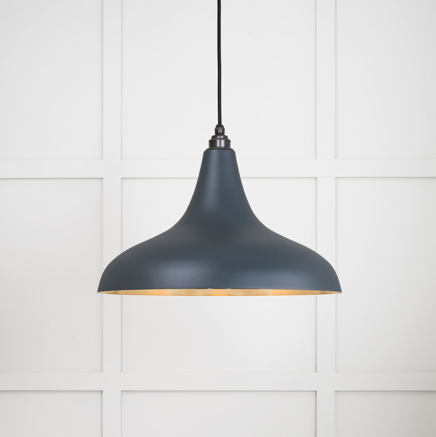 From The Anvil 49722SSO - Smooth Brass Frankley Pendant in Soot