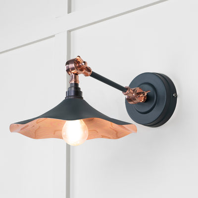 From The Anvil 49723SSO - Smooth Copper Flora Wall Light in Soot