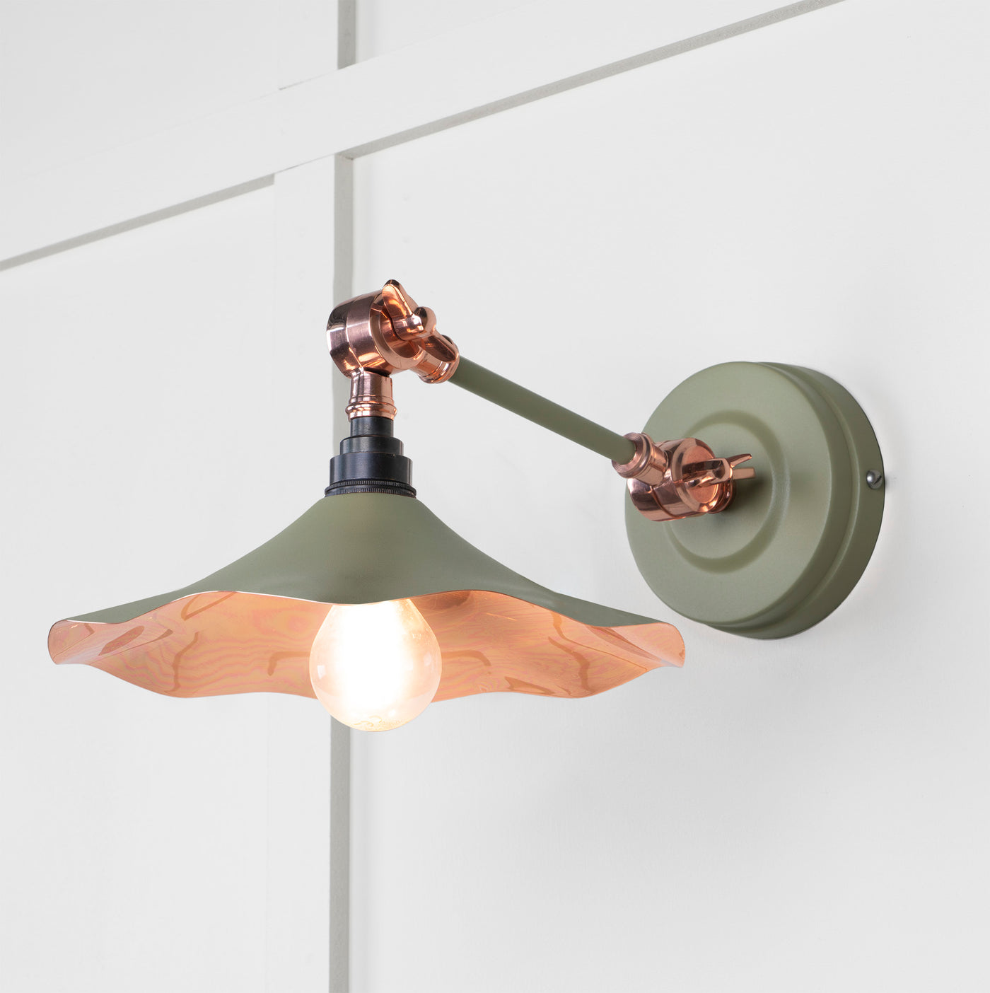 From The Anvil 49723STU - Smooth Copper Flora Wall Light in Tump