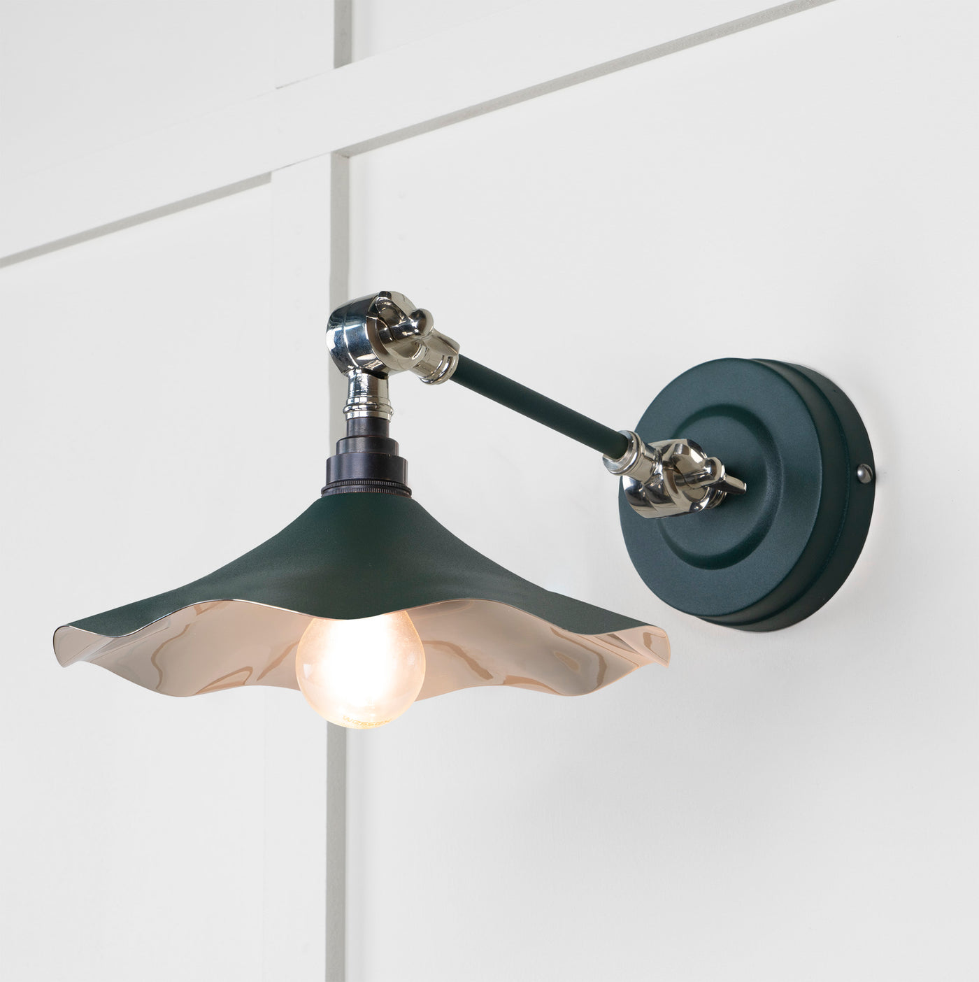 From The Anvil 49724SDI - Smooth Nickel Flora Wall Light in Dingle