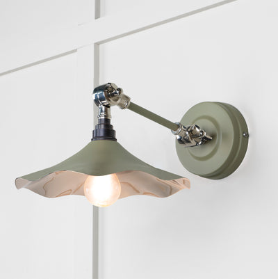 From The Anvil 49724STU - Smooth Nickel Flora Wall Light in Tump