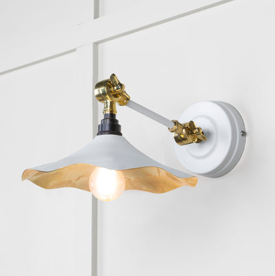 From The Anvil 49725SF - Smooth Brass Flora Wall Light in Flock