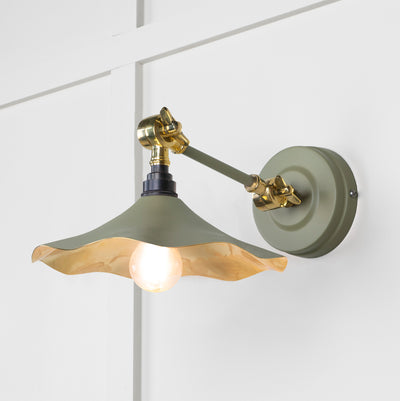 From The Anvil 49725STU - Smooth Brass Flora Wall Light in Tump