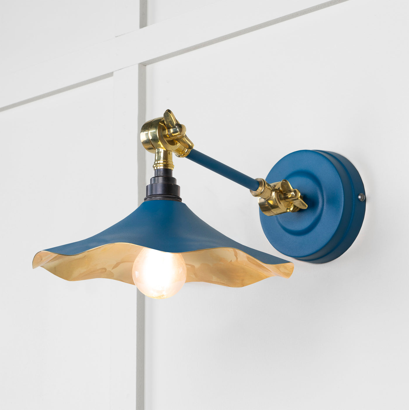 From The Anvil 49725SU - Smooth Brass Flora Wall Light in Upstream