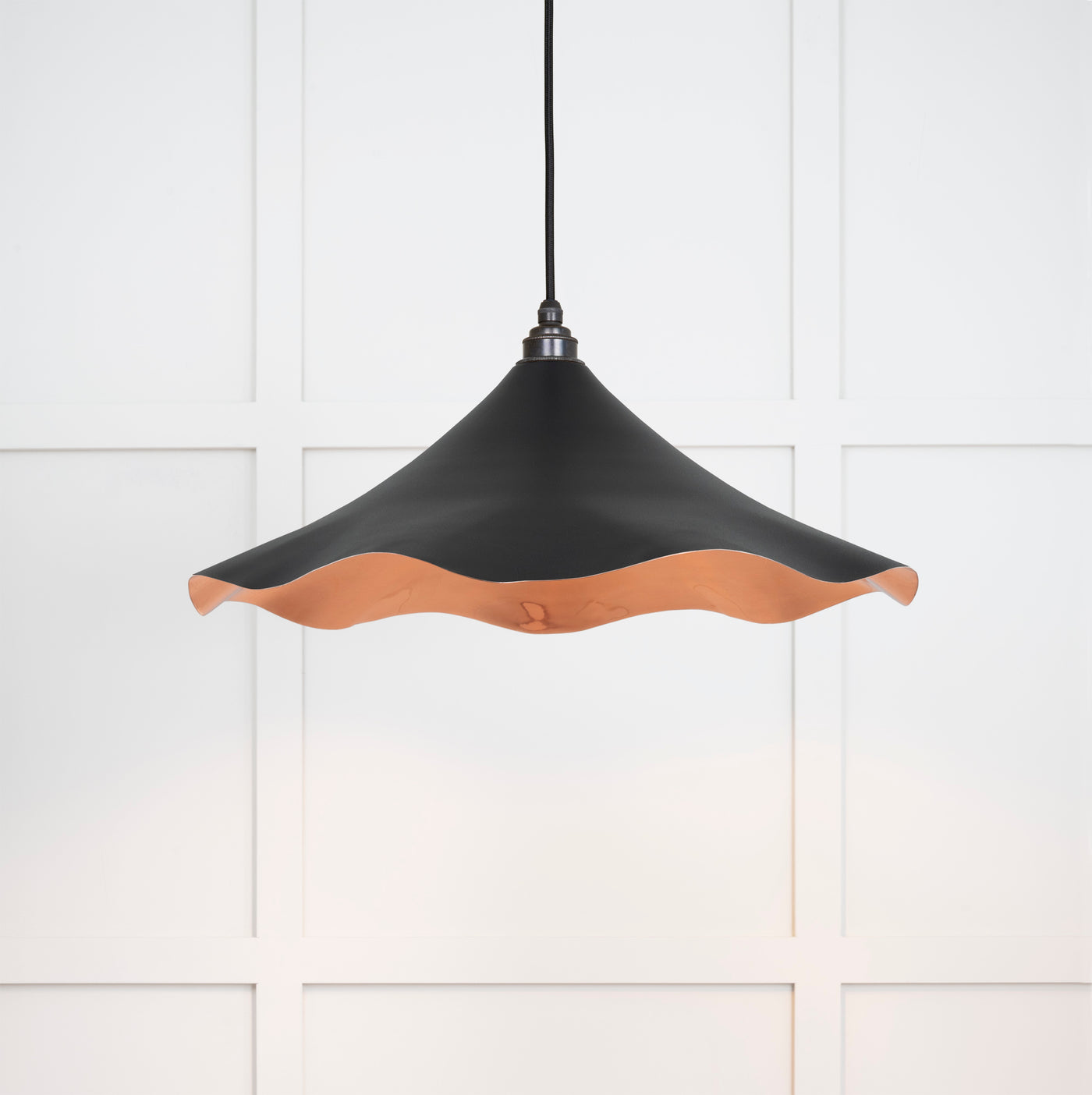 From The Anvil 49729SEB - Smooth Copper Flora Pendant in Elan Black