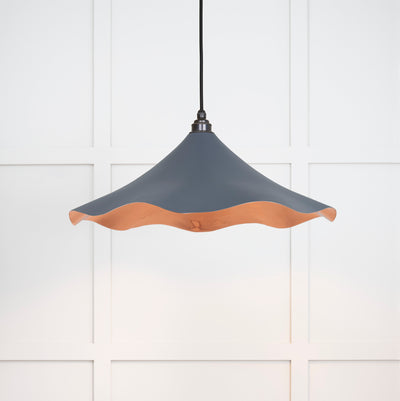 From The Anvil 49729SSL - Smooth Copper Flora Pendant in Slate