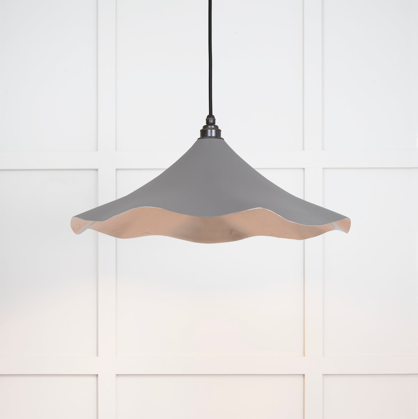 From The Anvil 49730SBL - Smooth Nickel Flora Pendant in Bluff