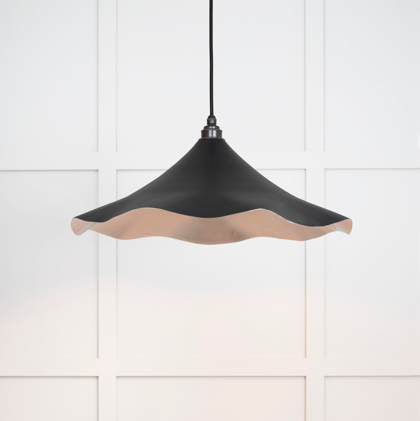 From The Anvil 49730SEB - Smooth Nickel Flora Pendant in Elan Black