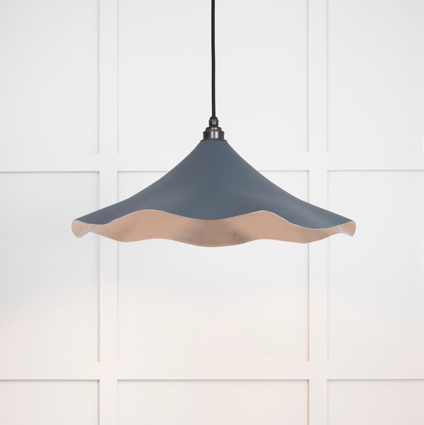 From The Anvil 49730SSL - Smooth Nickel Flora Pendant in Slate