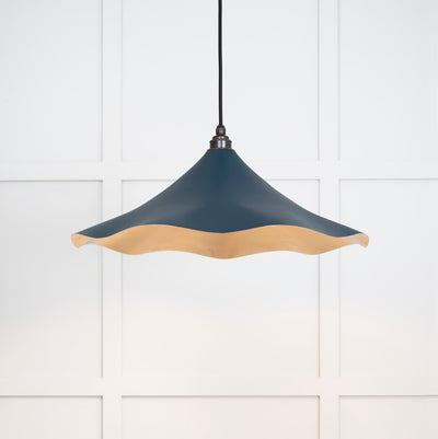 From The Anvil 49731SDU - Smooth Brass Flora Pendant in Dusk