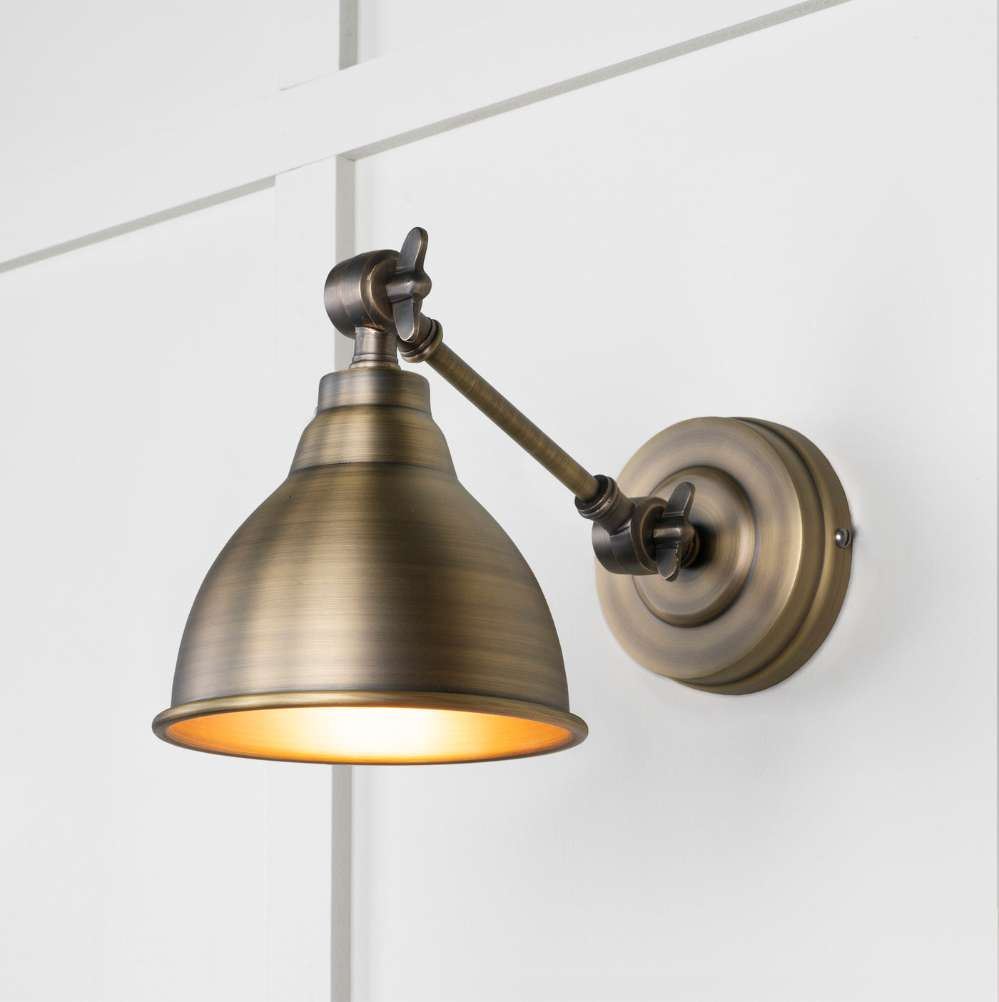 From The Anvil 49733 - Aged Brass Brindley Wall Light