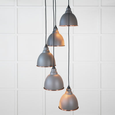 From The Anvil 49736SBL - Smooth Copper Brindley Cluster Pendant in Bluff