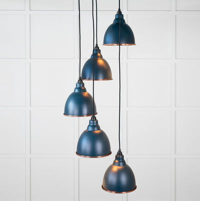 From The Anvil 49736SDU - Smooth Copper Brindley Cluster Pendant in Dusk