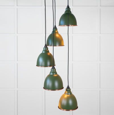 From The Anvil 49736SH - Smooth Copper Brindley Cluster Pendant in Heath