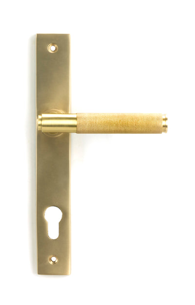 From The Anvil 50841 - Satin Brass Brompton Slimline Lever Espag. Lock Set