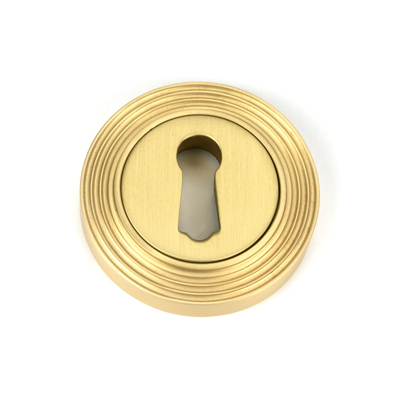 From The Anvil 50874 - Satin Brass Round Escutcheon (Beehive)