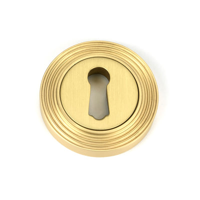 From The Anvil 50874 - Satin Brass Round Escutcheon (Beehive)