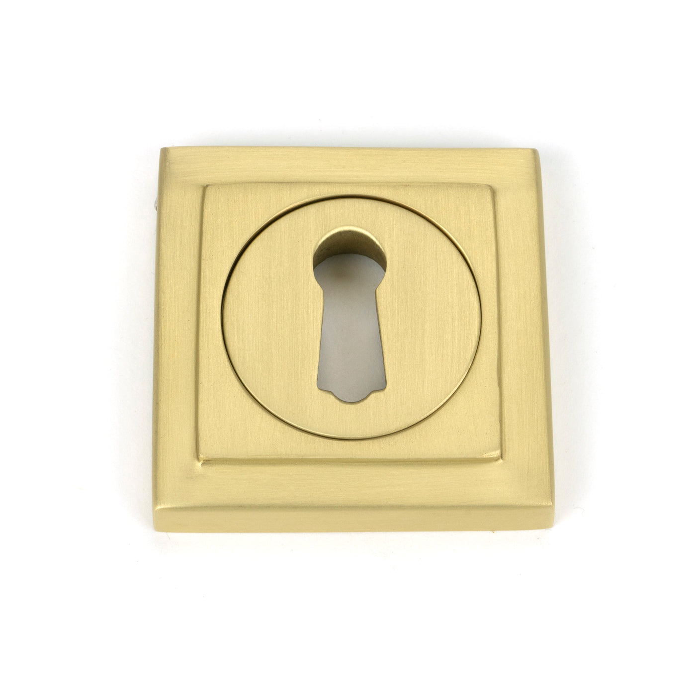 From The Anvil 50875 - Satin Brass Round Escutcheon (Square)