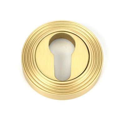 From The Anvil 50878 - Satin Brass Round Euro Escutcheon (Beehive)